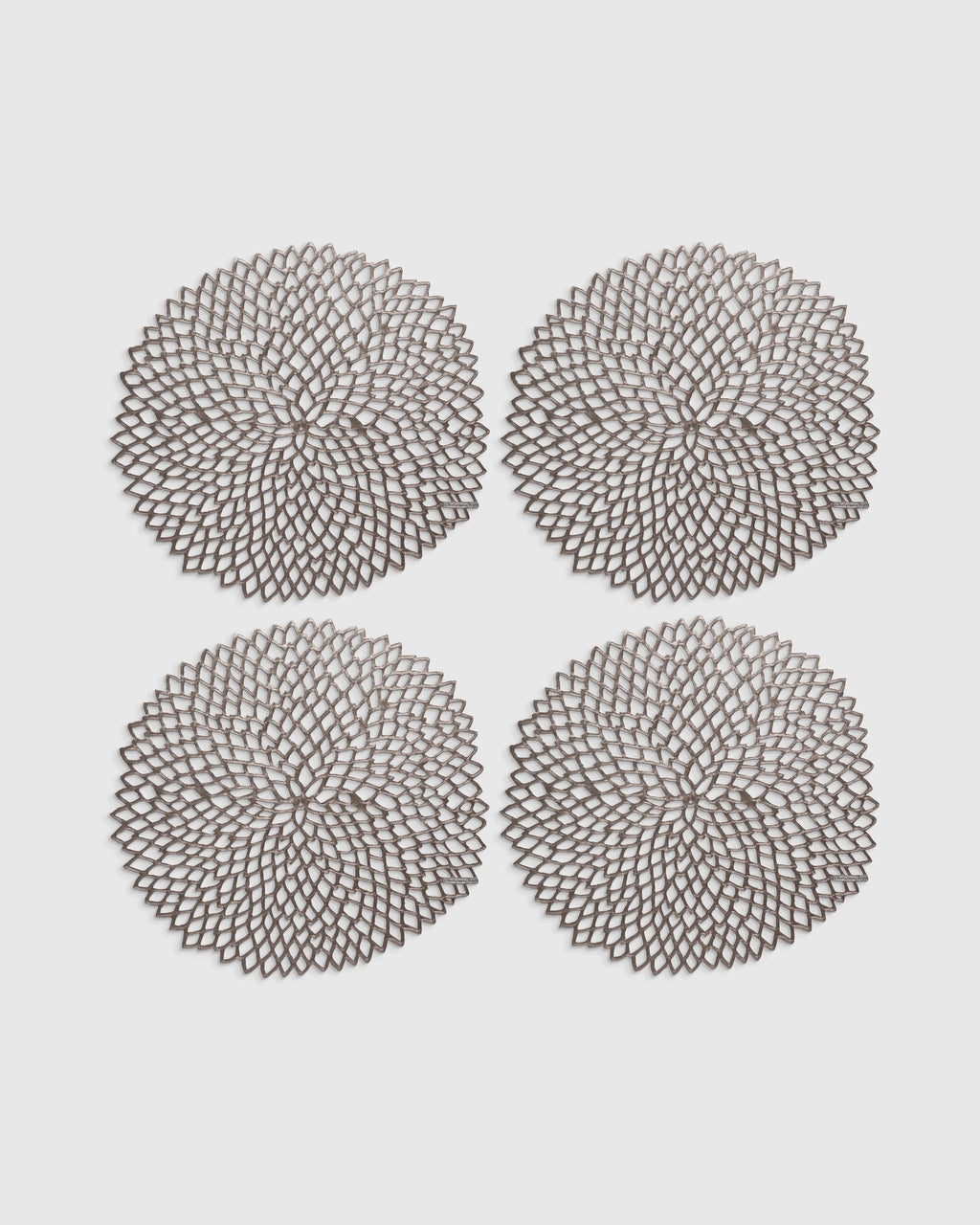 Pressed Dahlia Placemats, Set of 4 by Chilewich - One Size / Brass