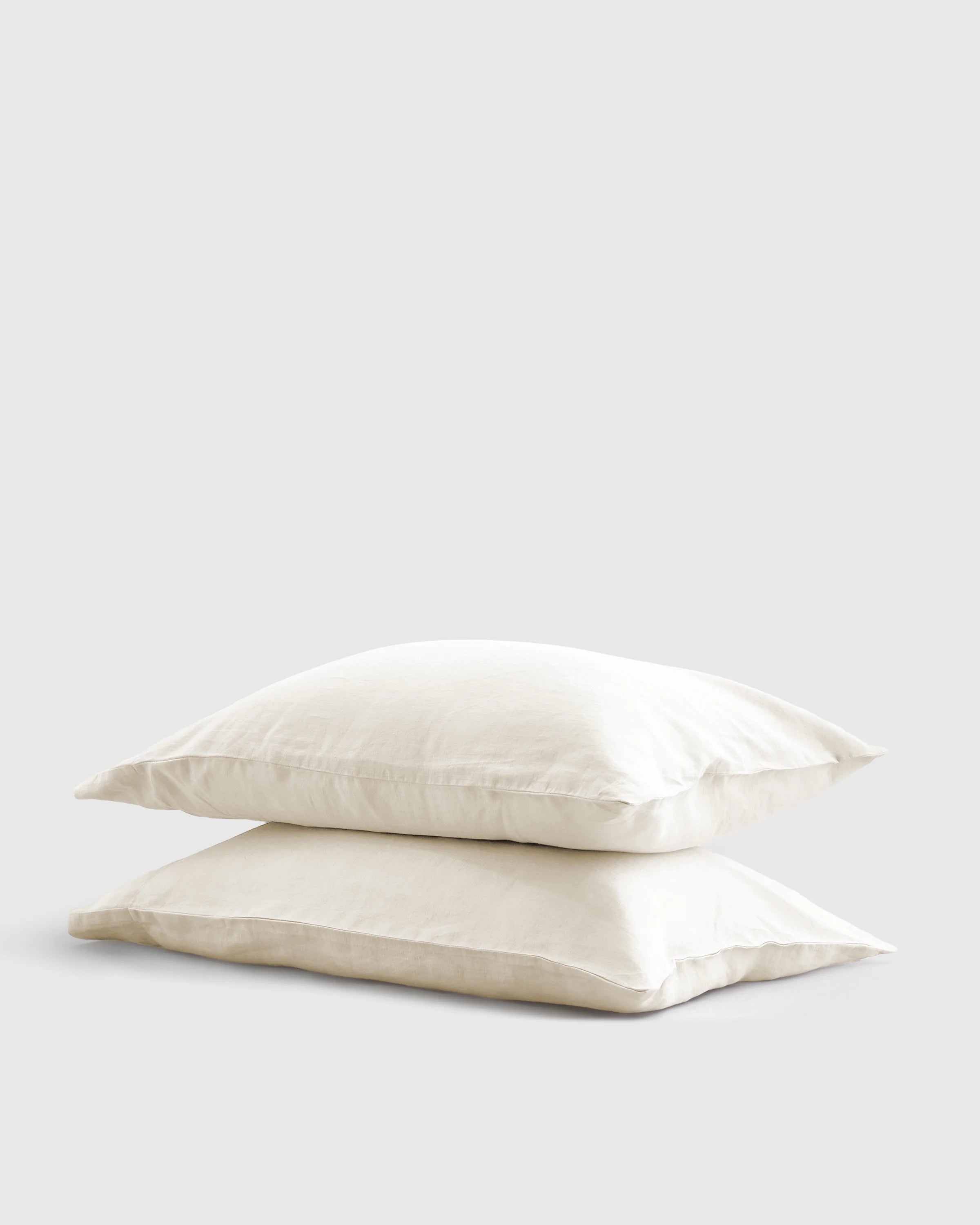 European Linen Pillowcase Set - Standard / White Secondary image