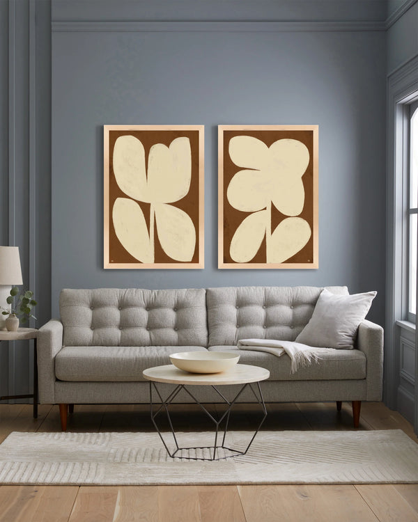 Perennial by Marco Marella (Set of 2) - 17.25"x25.25" / Oak