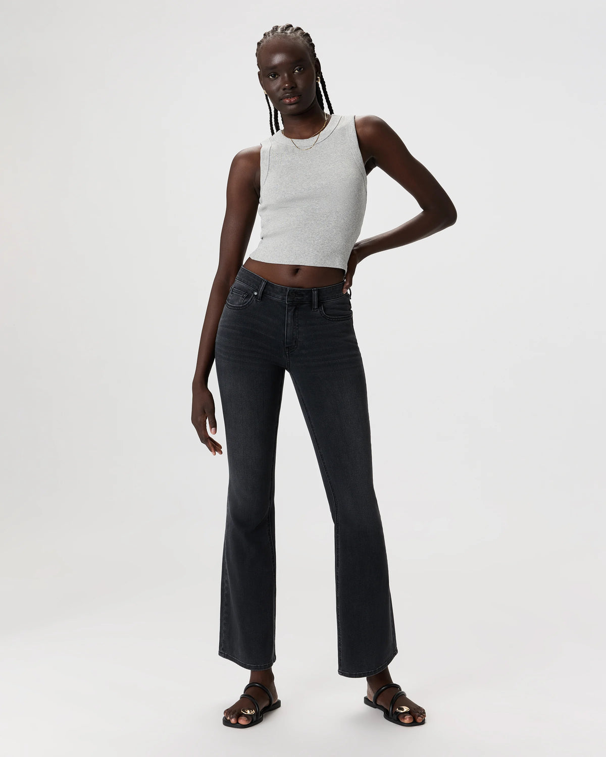 Luna Stretch Flare Jeans - 24 / Black