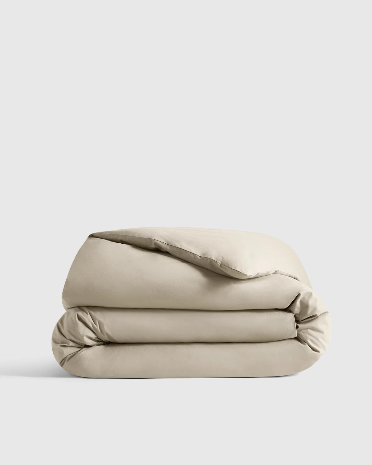 Organic Crisp Percale Duvet Cover - Twin / Ivory