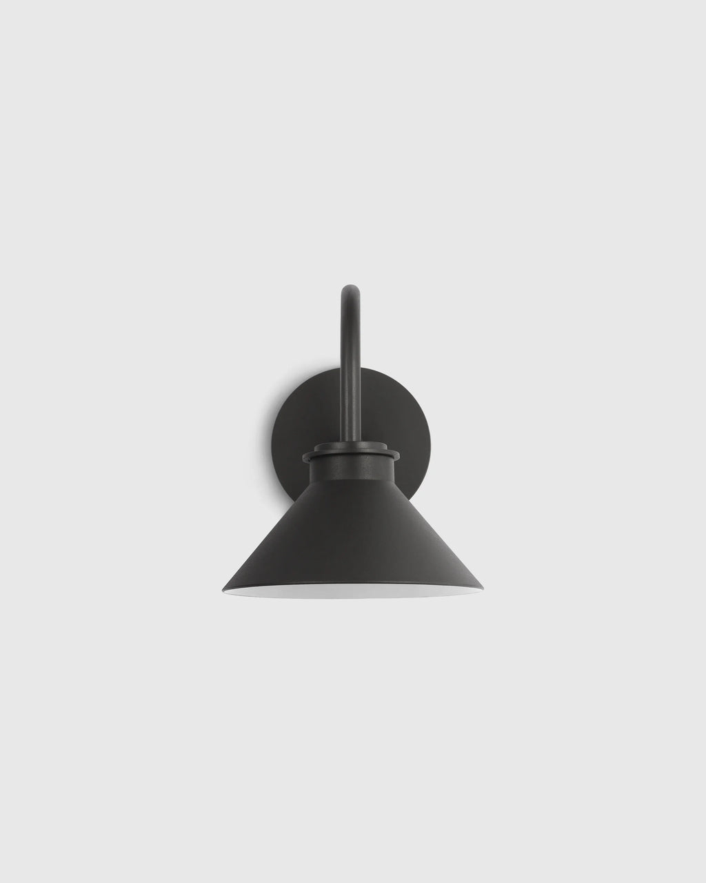 Contemporary Steel Indoor/Outdoor Barn Sconce - Small / Black