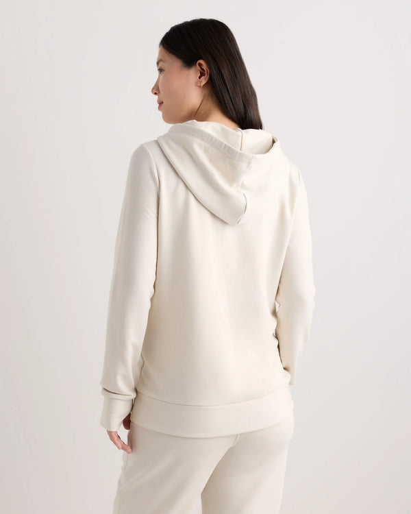 SuperSoft Fleece Maternity & Nursing Hoodie - XS / Off-White