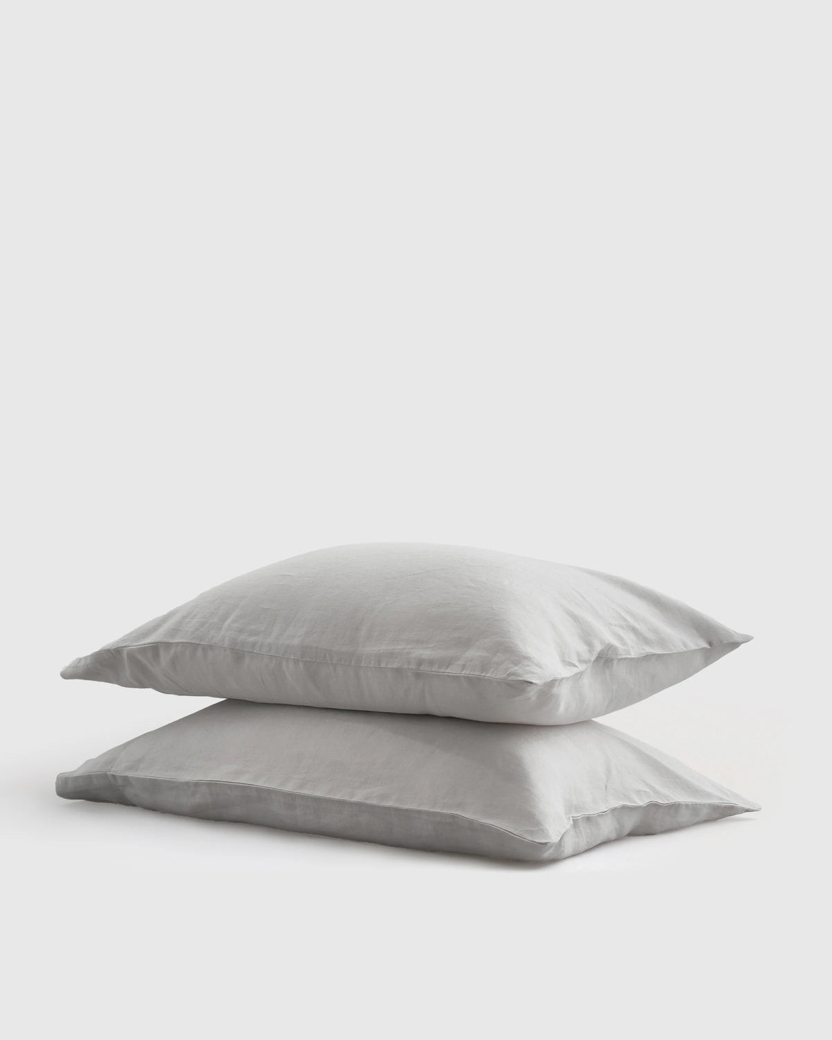 European Linen Pillowcase Set - Standard / White