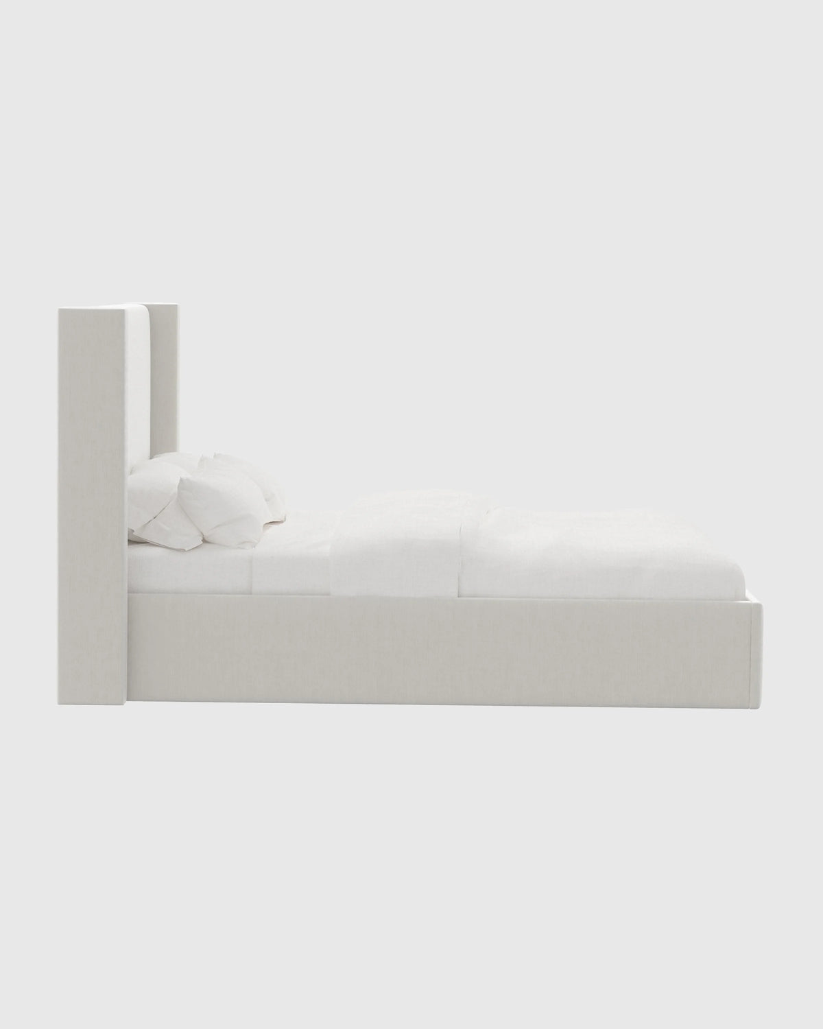 Wingback Bed in Performance Velvet - Full / Walnut