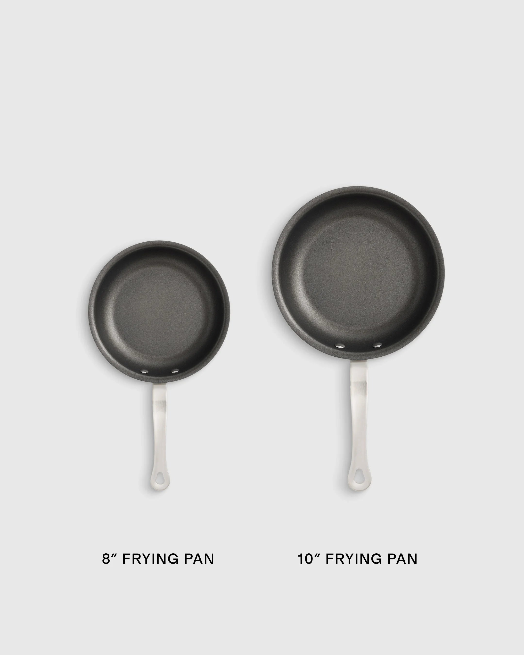 5-Ply Stainless Steel Nonstick Cookware: 2-Piece Frying Pan Set: 8" & 10" - 8" & 10" / No Color Secondary image