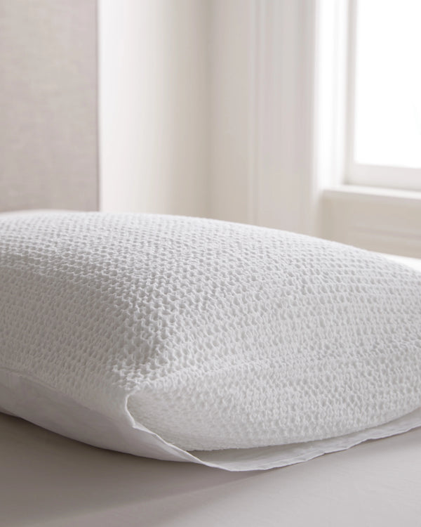 Organic Luxe Honeycomb Sham Set - Standard / Mineral