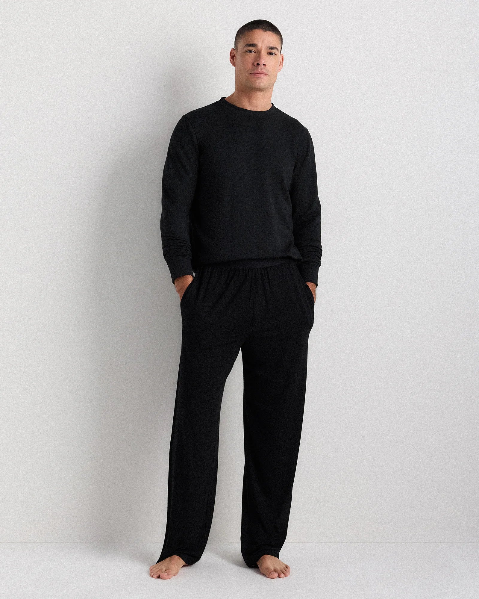 Bamboo Jersey Relaxed Lounge Pants - S / Black Secondary image