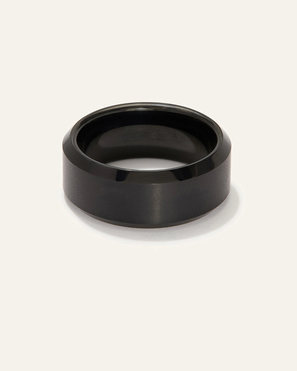 Tungsten Carbide Black Plated Brushed Band - 6 / No Color