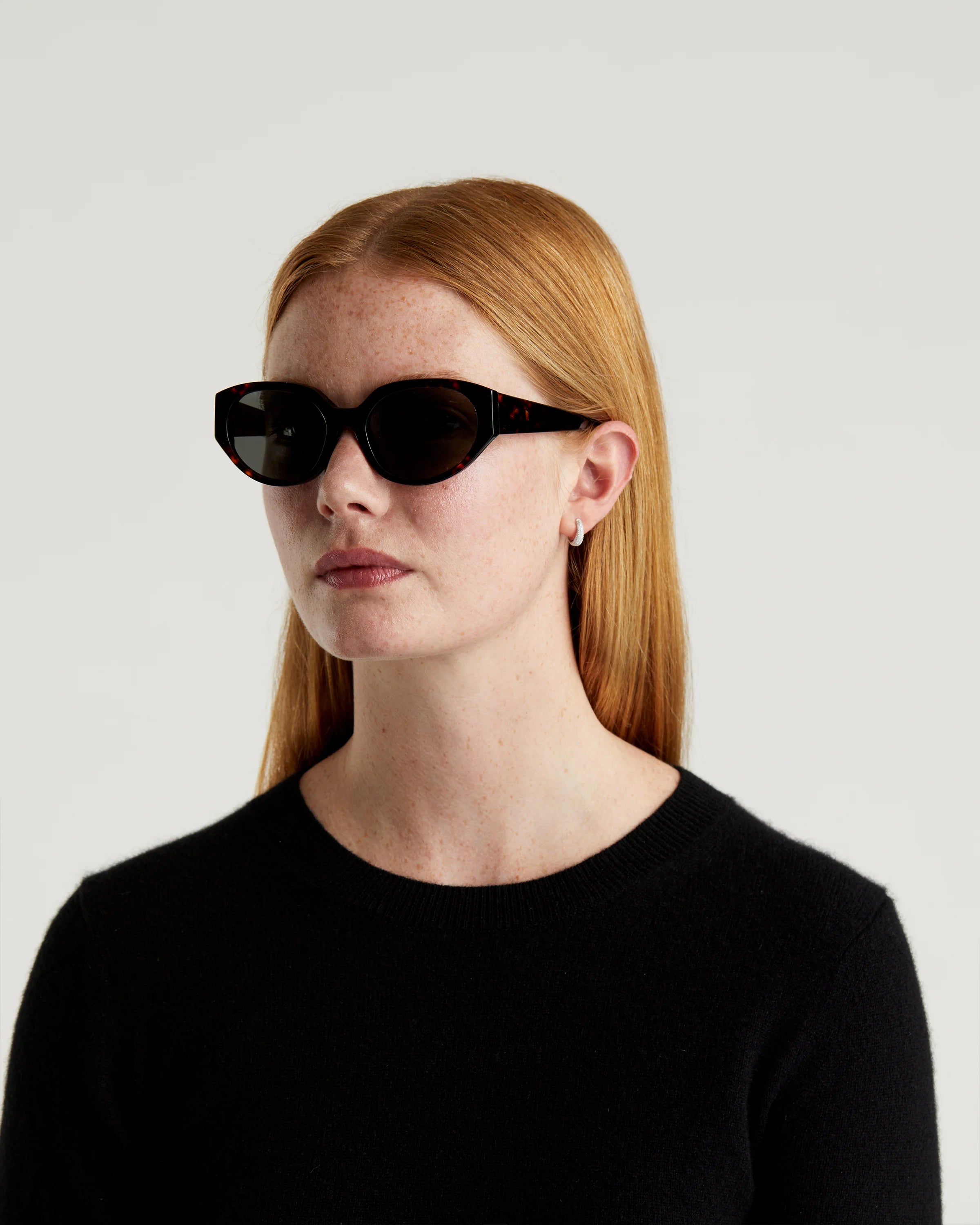 Ava Polarized Acetate Sunglasses - One Size / Tortoise with Grey lens Secondary image