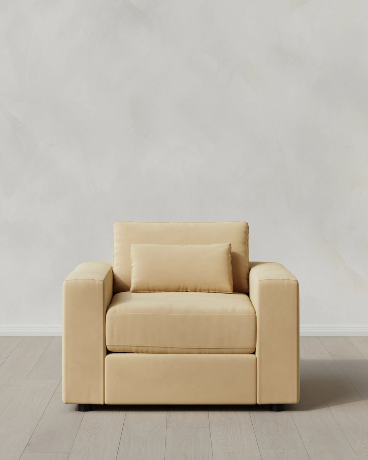 Ashford Deep Seat Chair and a Half in Performance Velvet - 46" / Caramel