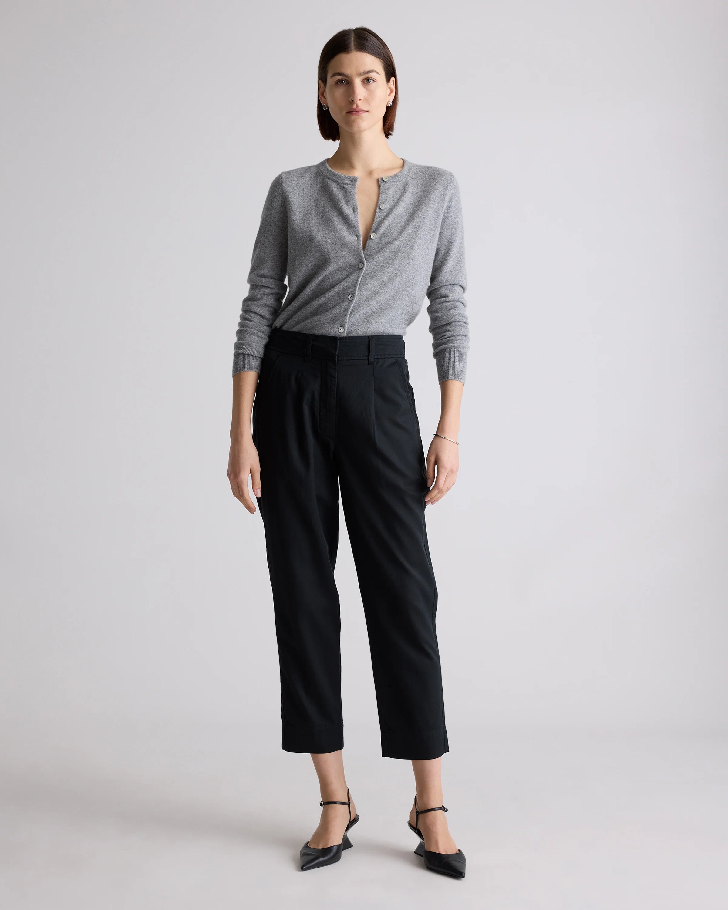 Drapey Twill Tapered Trouser - 0 / True Black Secondary image