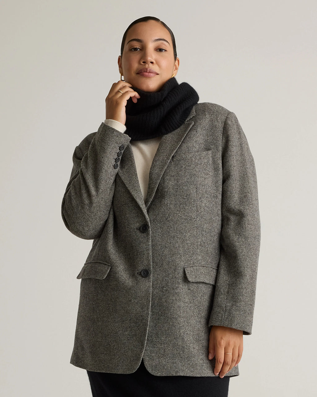 Mongolian Cashmere Snood - One Size / Ivory