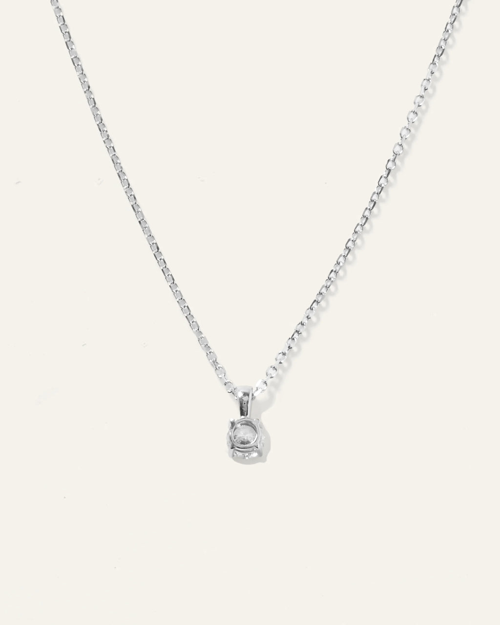 14k Gold Natural Diamond Solitaire Necklace - One Size / Yellow Gold