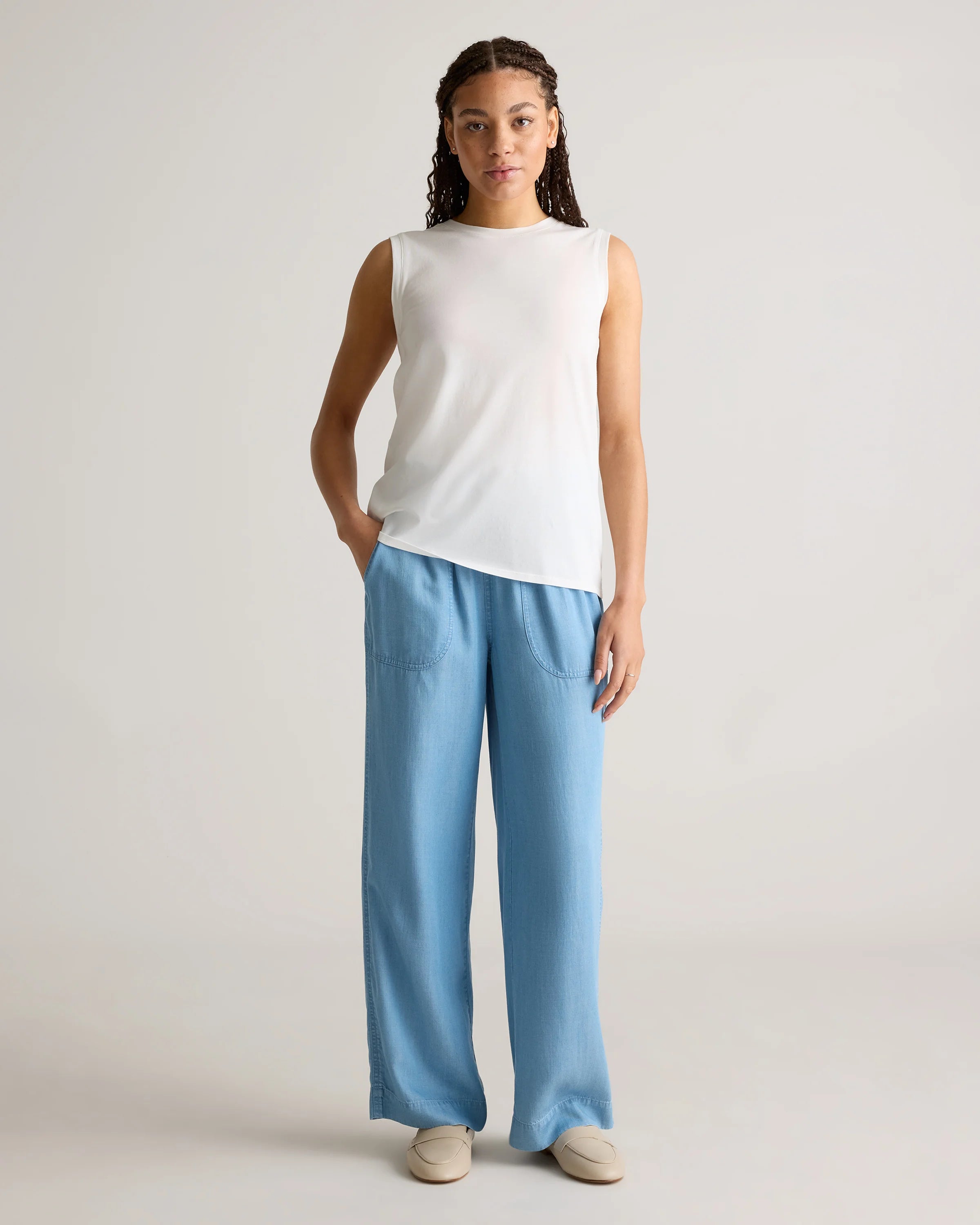 Cotton Modal Muscle Tank - XS / White Secondary image