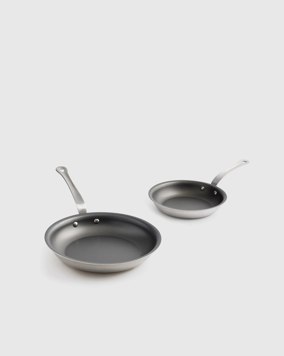 5-Ply Stainless Steel Nonstick Cookware: 2-Piece Frying Pan Set: 8" & 10" - 8" & 10" / No Color Main image