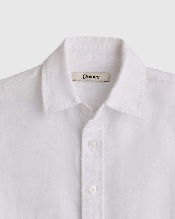 100% European Linen Short Sleeve Shirt - 2T / Flax