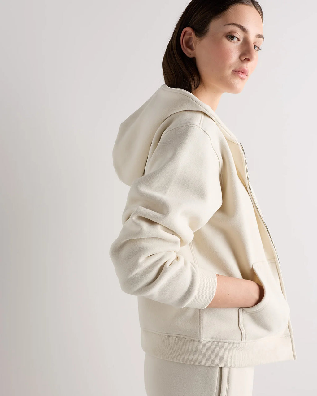 Everyday Fleece Full-Zip Hoodie - XS / Coastal Sage