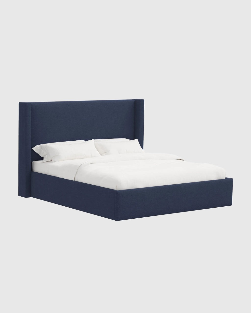 100% Linen Wingback Bed - Full / Canvas