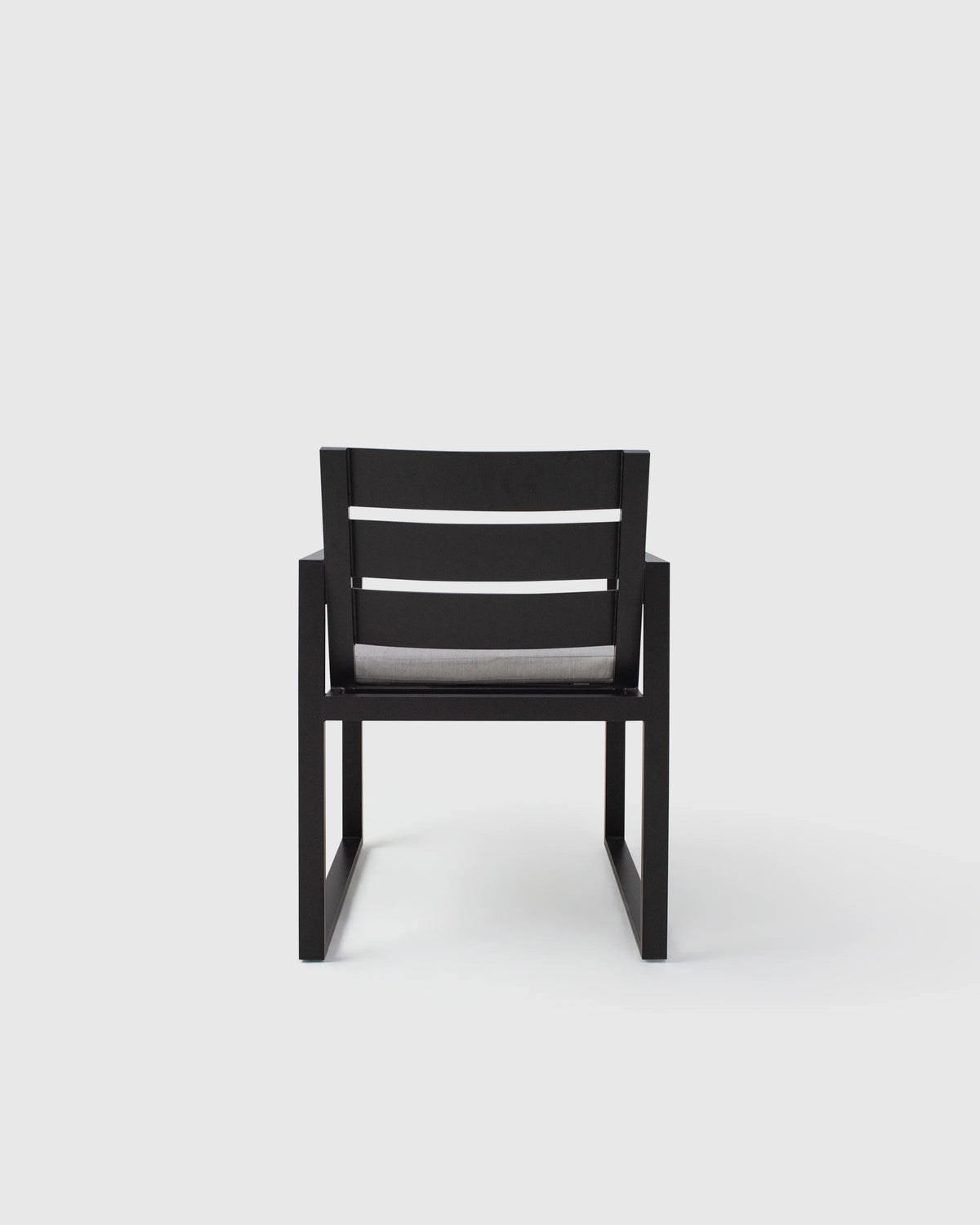Linear Aluminum Outdoor Dining Armchair - One Size / Dark Charcoal