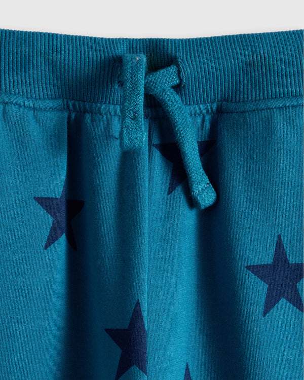 Organic Cotton French Terry Joggers - 6 / Blue Stars