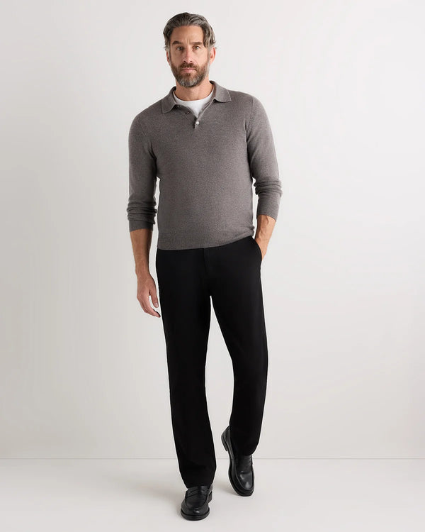 Mongolian Cashmere Polo Sweater - S / True Navy
