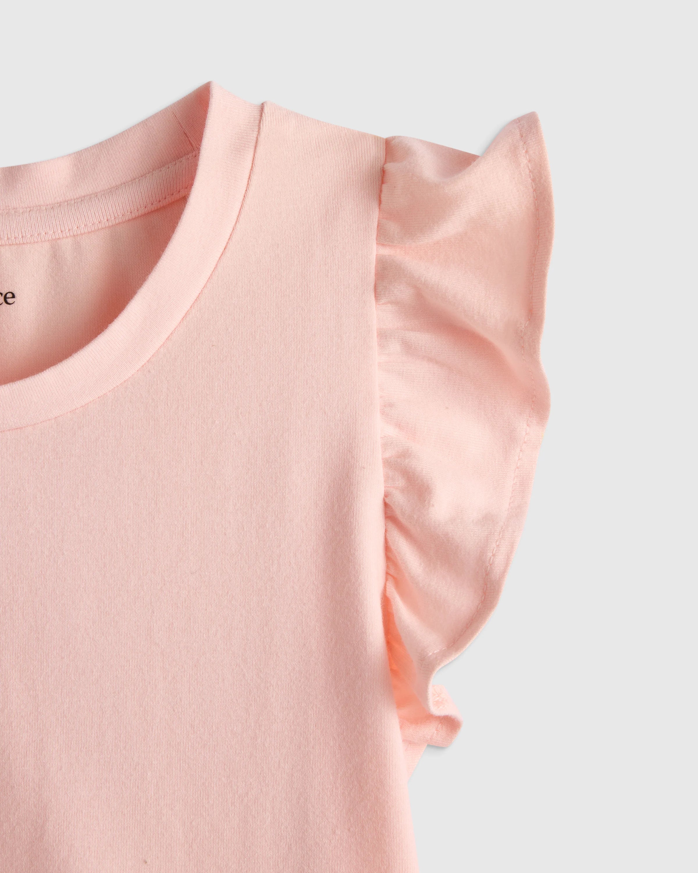 Ruffle Sleeve Organic Cotton Top - 18-24M / Pink Secondary image