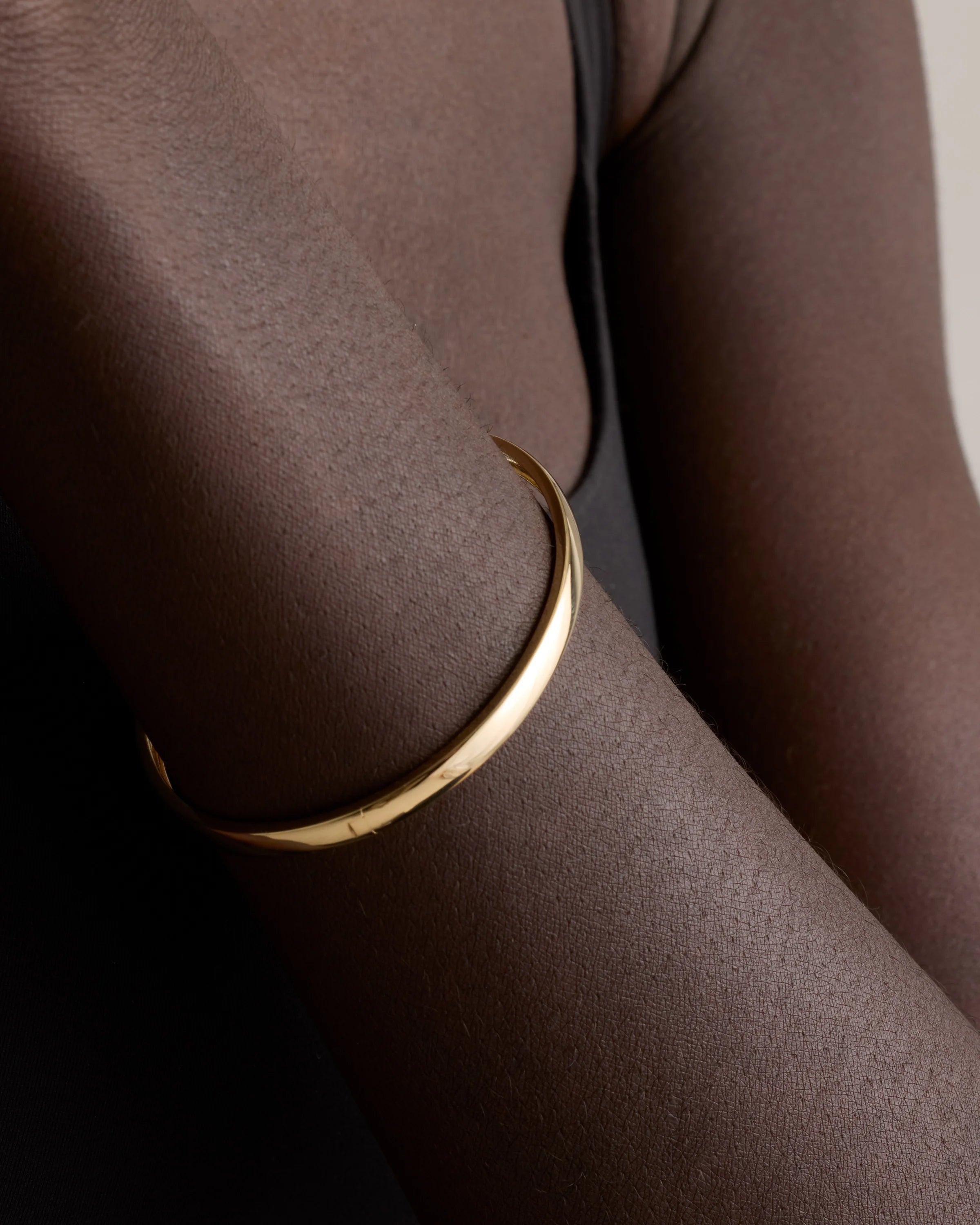 14K Gold Bold Bangle - 6" / Yellow Gold Secondary image