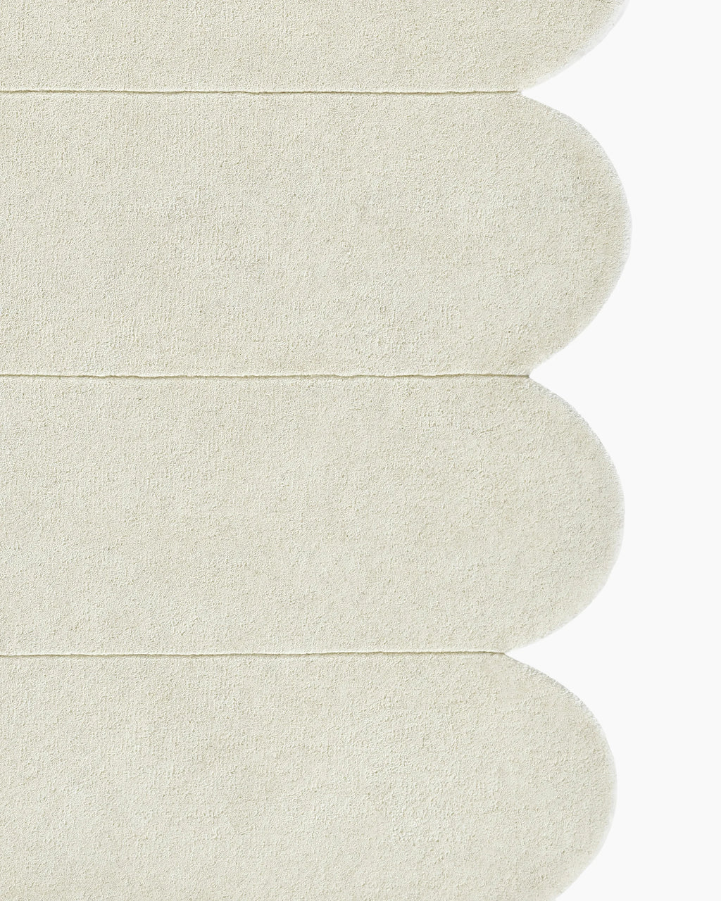 Scalloped Border Hand-Tufted Rug - 5' x 8' / Mustard