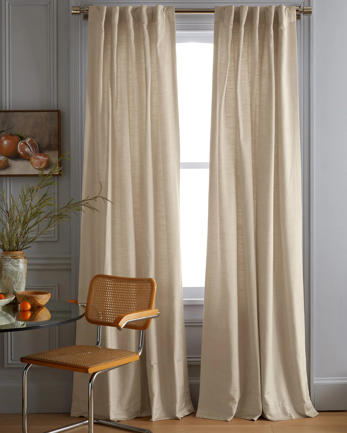 Luster Velvet Curtain - Single Panel - 48x84 / Champagne Main image