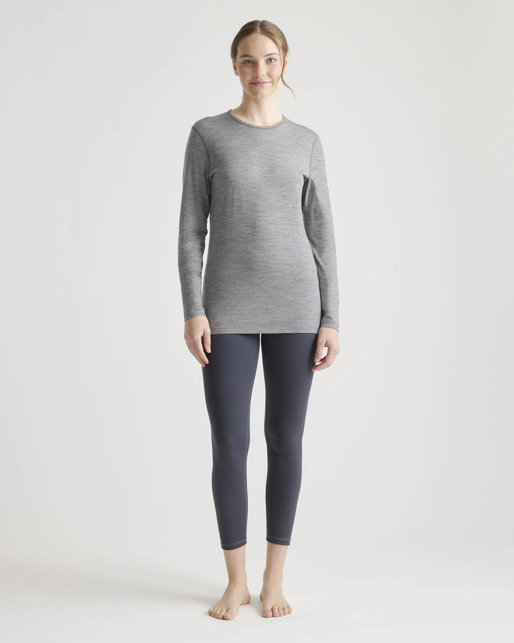 100% Merino Wool All-Season Long Sleeve Base Layer - XS / Black