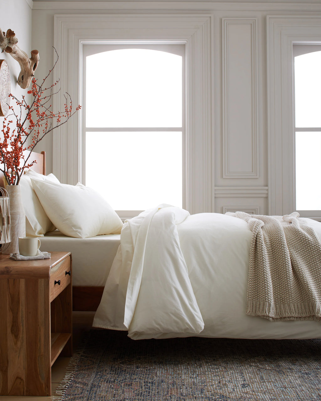 Organic Brushed Cotton Sham Set - Standard / Toffee