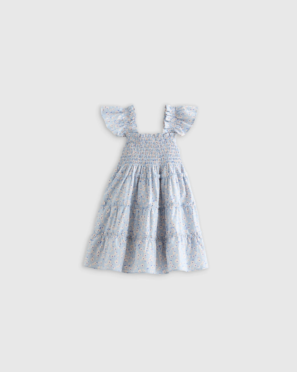 100% Organic Cotton Poplin Smocked Dress - 3-6M / Wisteria Floral