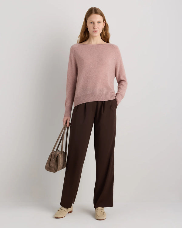 Mongolian Cashmere Boatneck Sweater - XS / Black