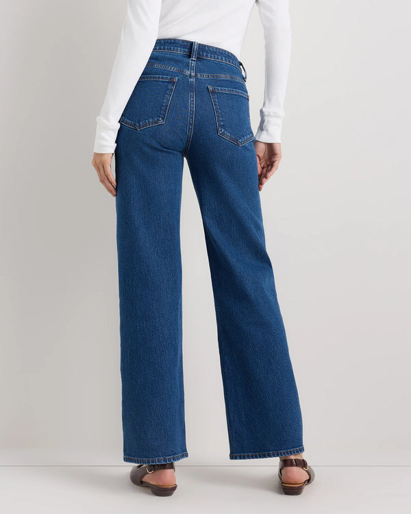 Bella Stretch Relaxed Straight Jeans - 24 / Obsidian Blue