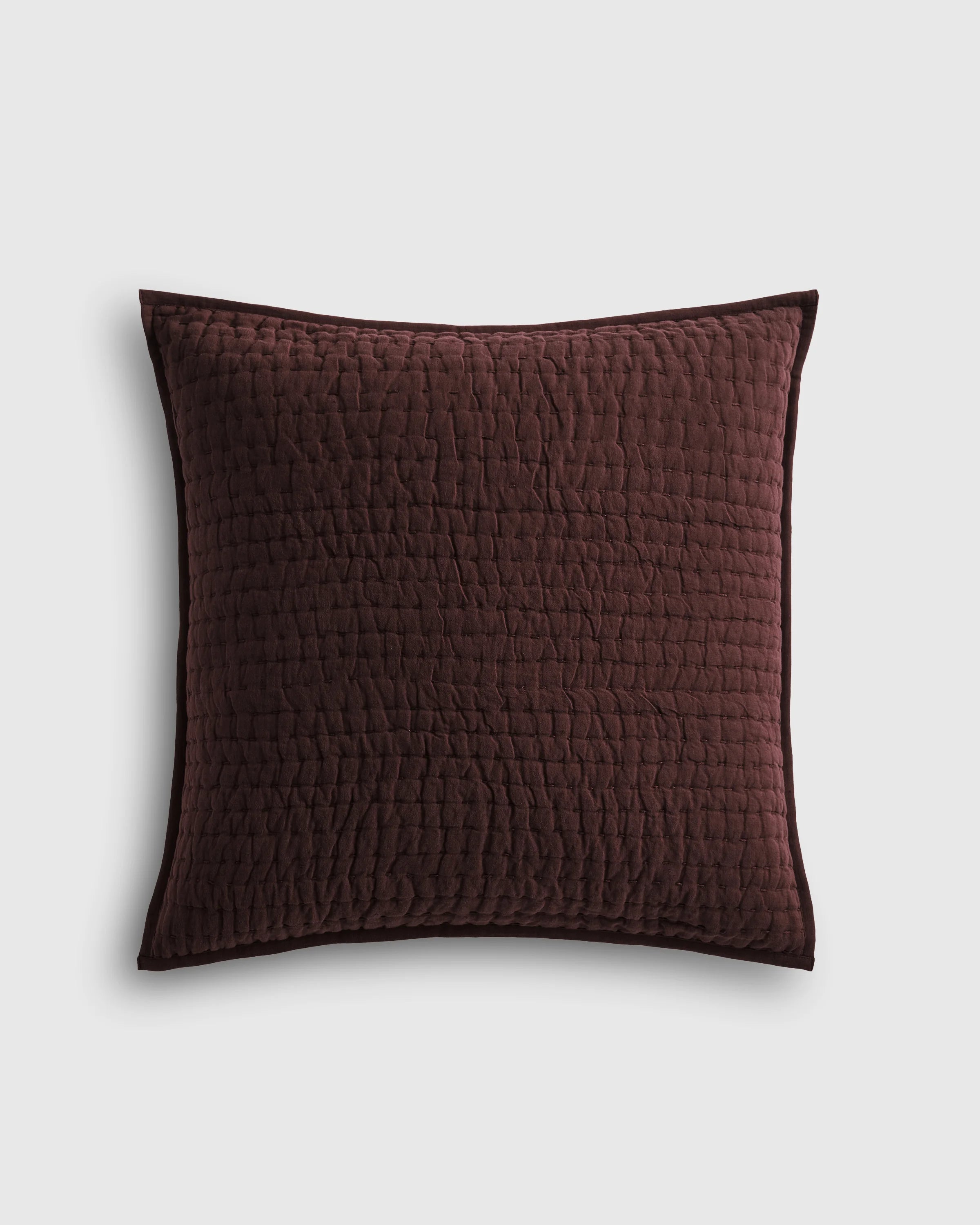 European Linen Cotton Stitch Quilted Euro Sham - Euro / Orchid Secondary image
