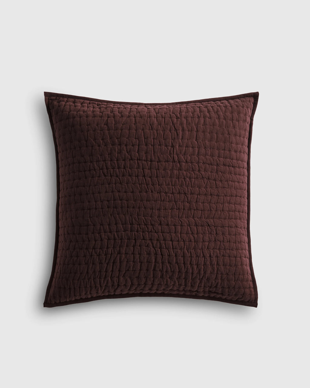 European Linen Cotton Stitch Quilted Euro Sham - Euro / Orchid