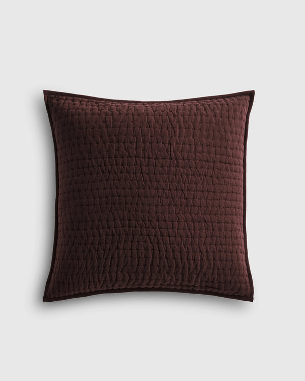 European Linen Cotton Stitch Quilted Euro Sham - Euro / Orchid