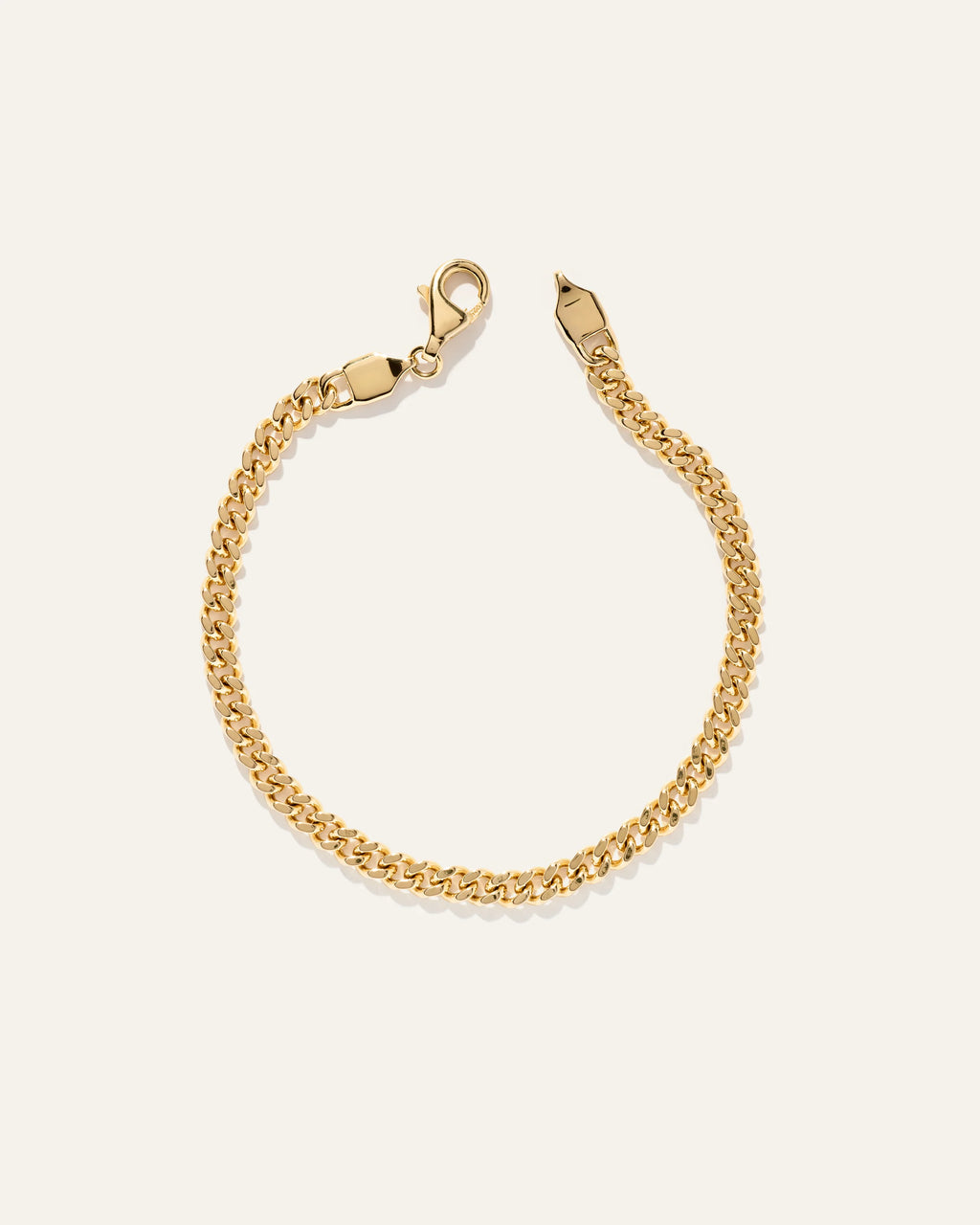 Cuban Curb Chain Bracelet - 7.5" / Gold Vermeil