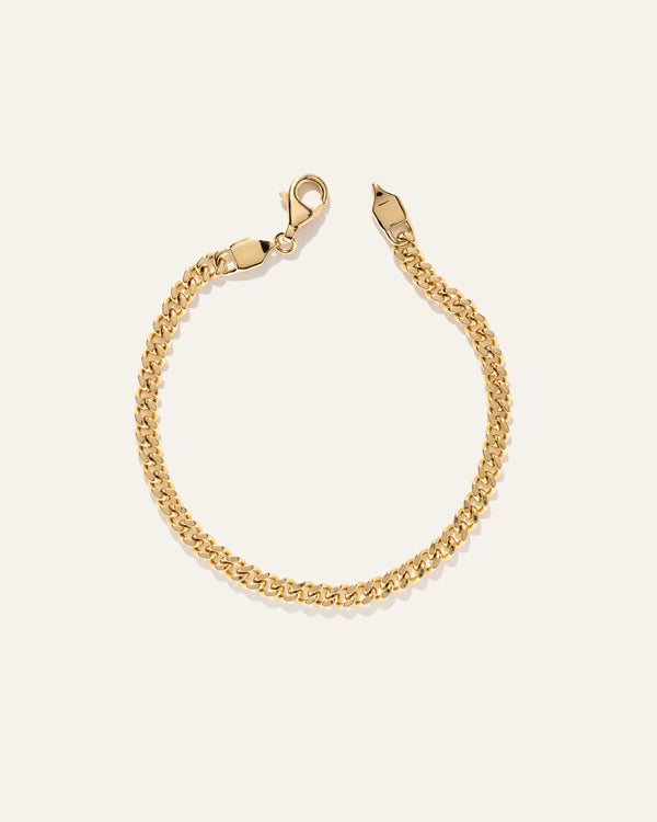 Cuban Curb Chain Bracelet - 7.5" / Gold Vermeil
