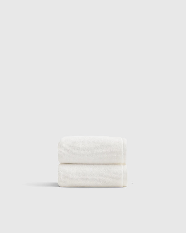 Turkish Ribbed Quick Dry Hand Towel (Set of 2) - One Size / Mineral