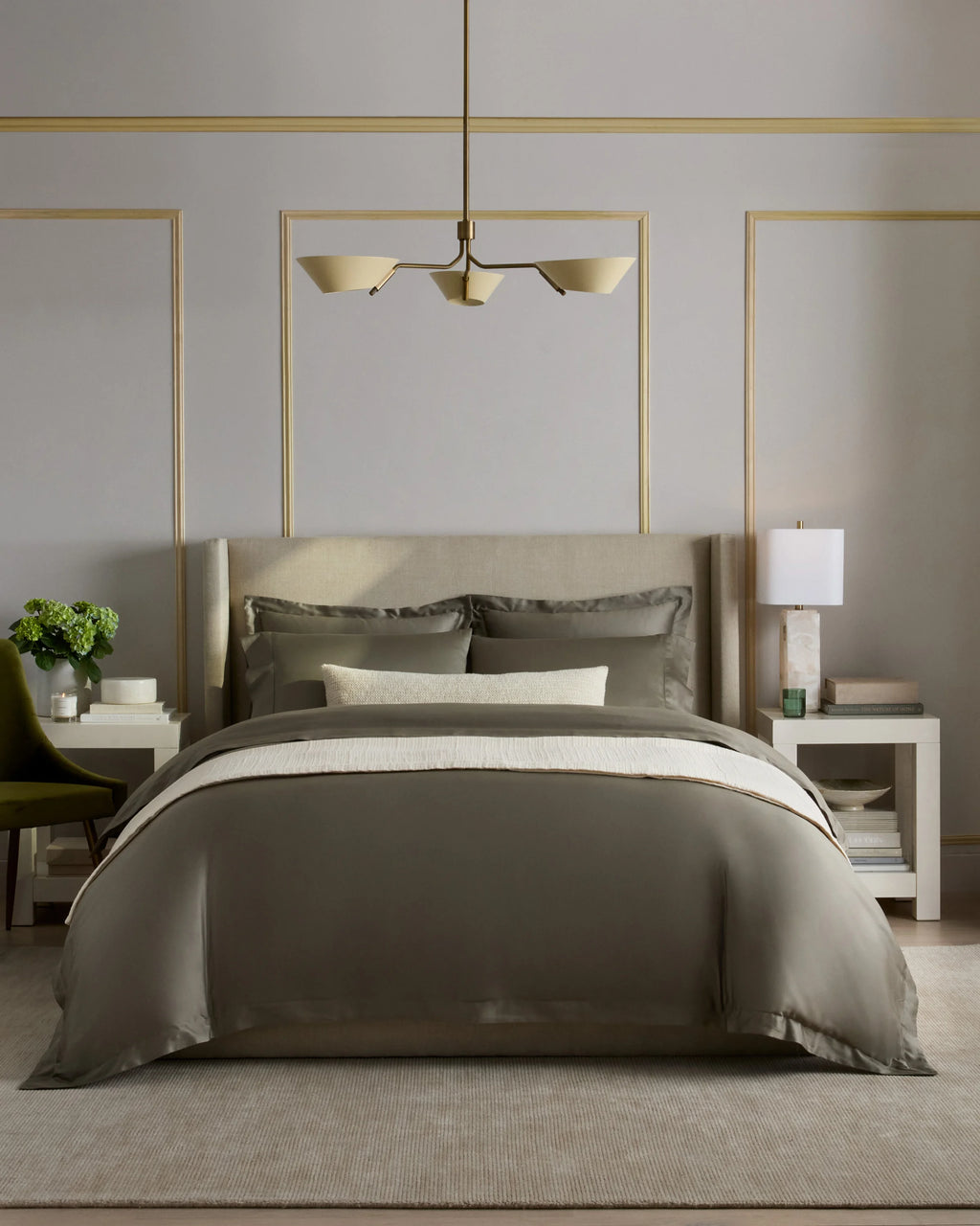 Signature Giza Cotton Sateen Duvet Cover Set - Twin / Sand