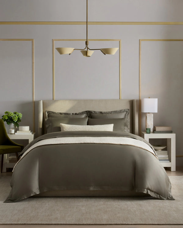 Signature Giza Cotton Sateen Duvet Cover Set - Twin / Sand