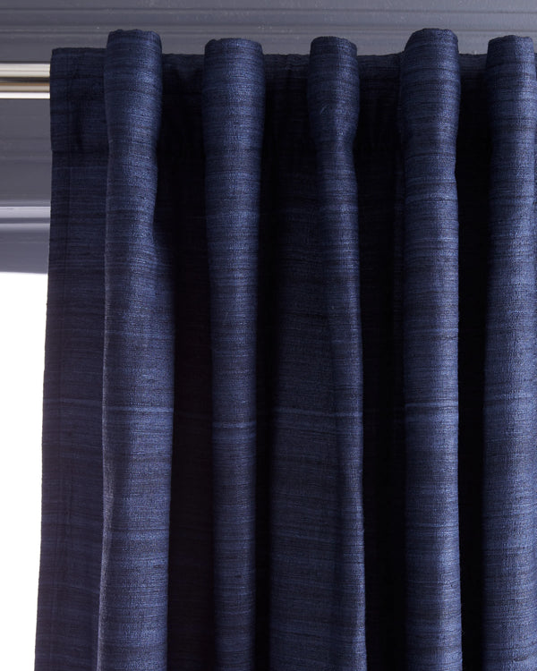Raw Silk Room Darkening Curtain - Single Panel - 48x84 / Ivory
