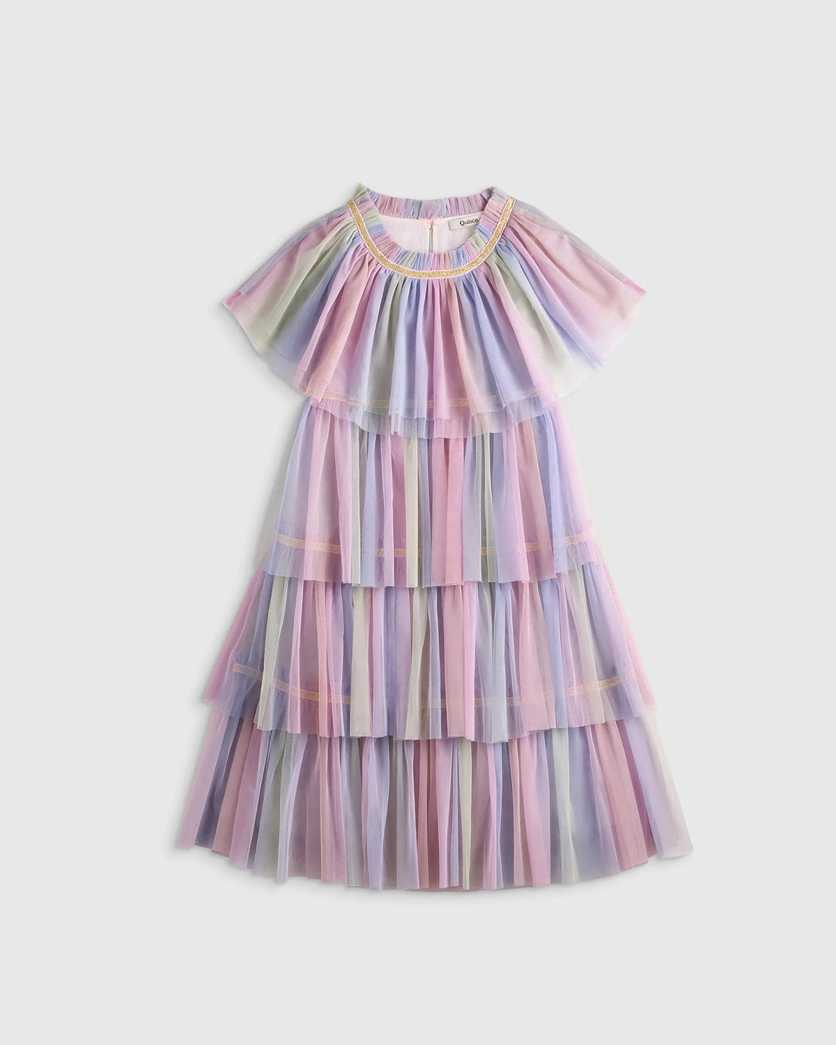 Recycled Tulle Tiered Dress - 2T / Pale Pink