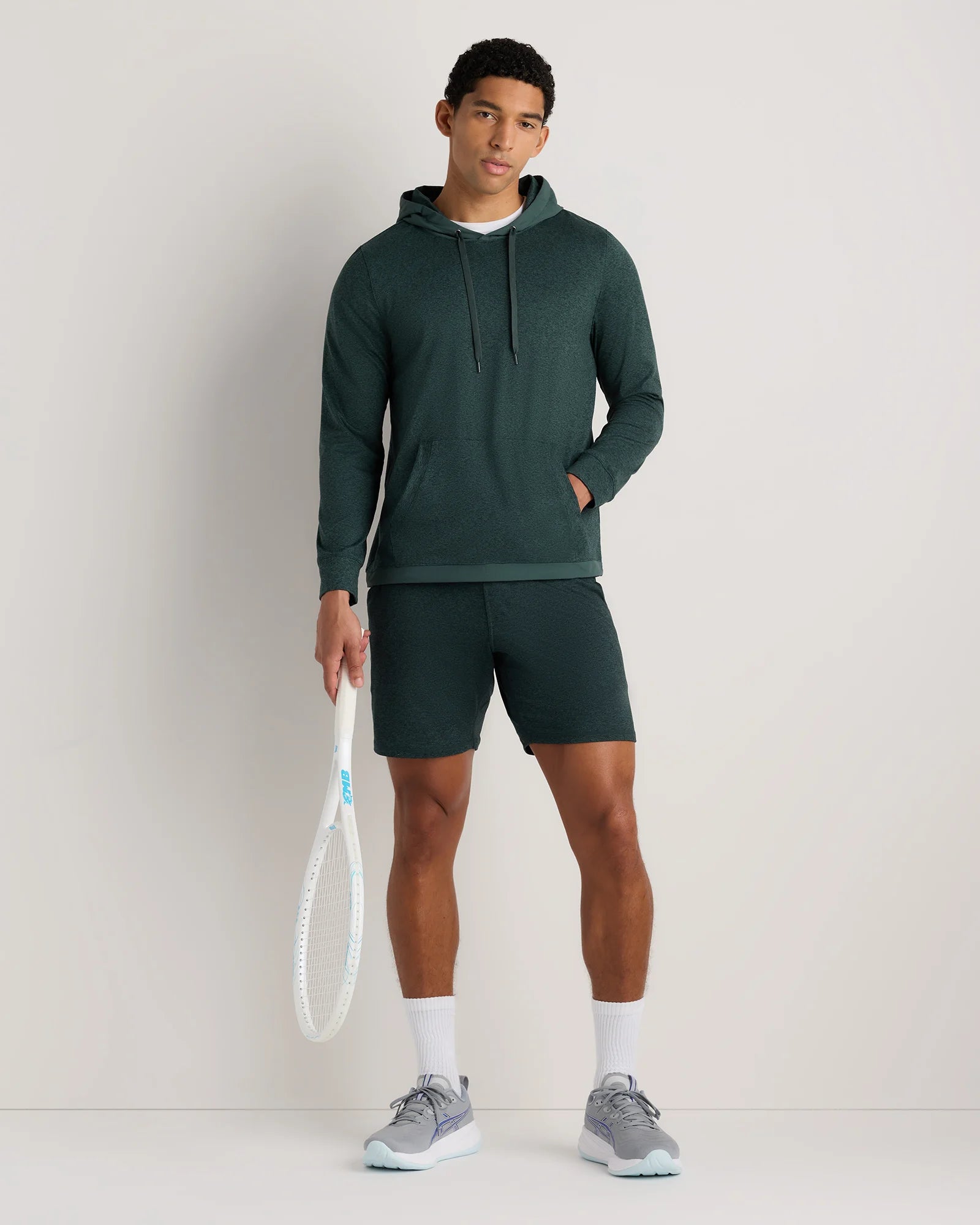 Flowknit Performance Hybrid Pullover Hoodie - S / Heather Green Secondary image
