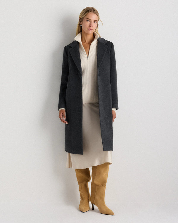 Wool Cashmere Blazer Coat - XS / Mocha Brown