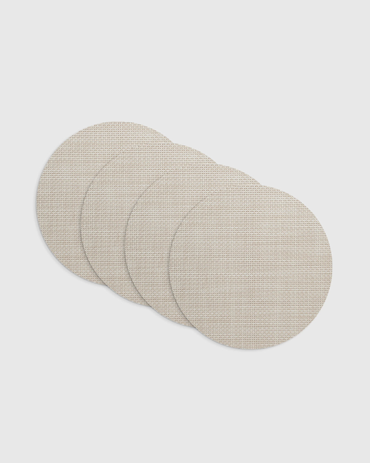 Basketweave Easy-Care Round Placemat, Set of 4 by Chilewich - One Size / Celadon