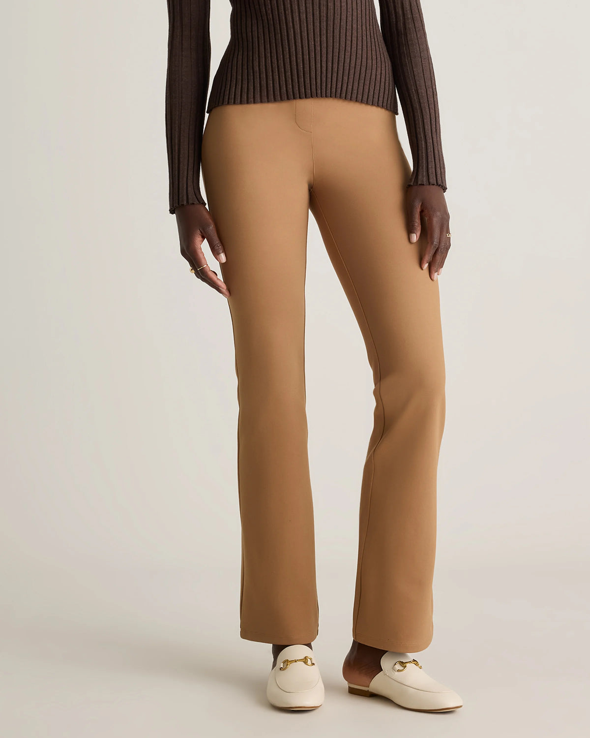 Ultra-Stretch Ponte Bootcut Pants - XS / Roasted Pecan Main image