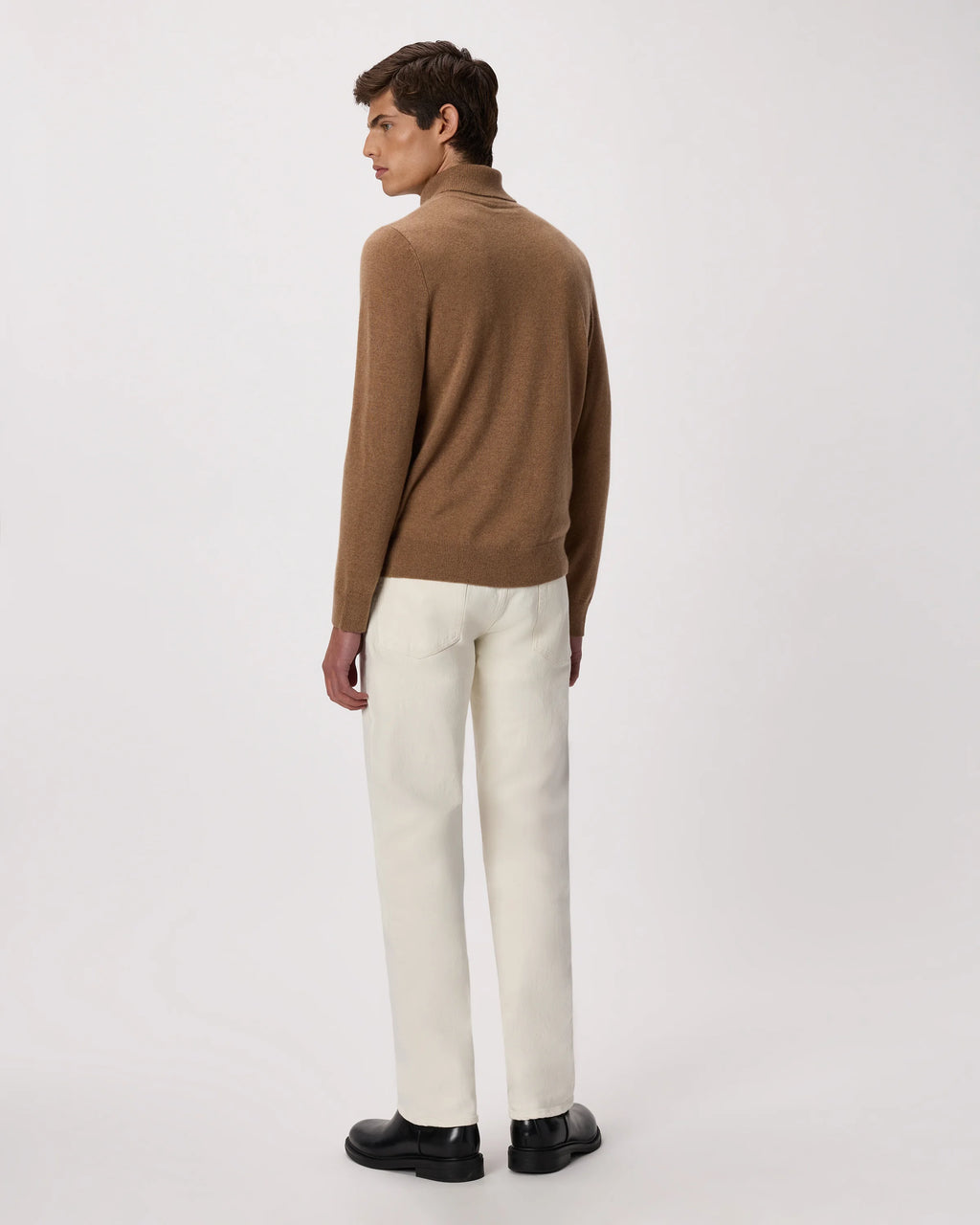 Mongolian Cashmere Turtleneck Sweater - S / Black